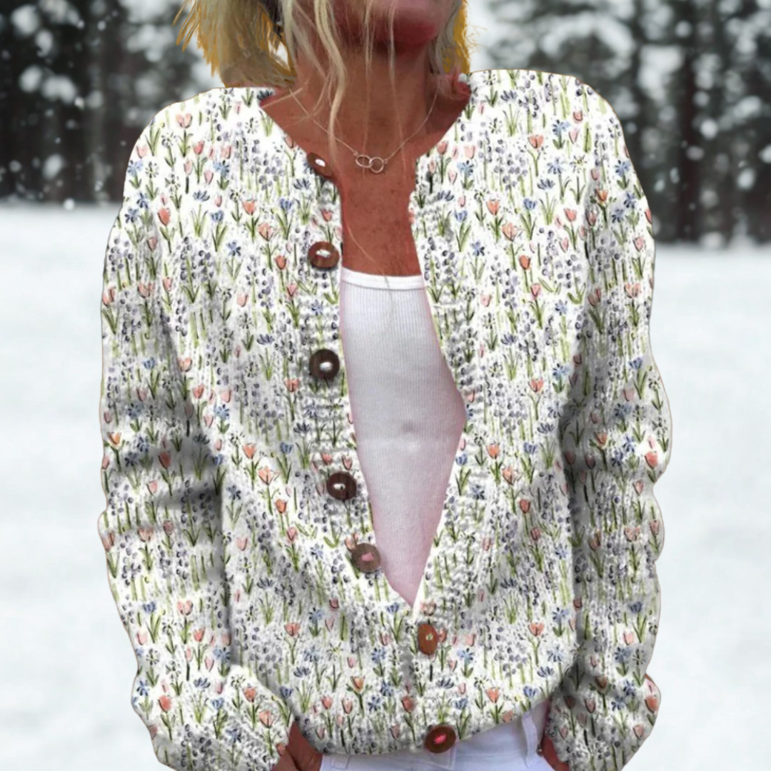 MICHELLE | Spring Art Print Cardigan