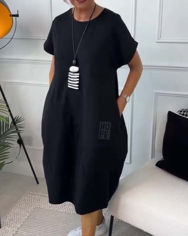 Cleo - Stylish Short Sleeved Dress