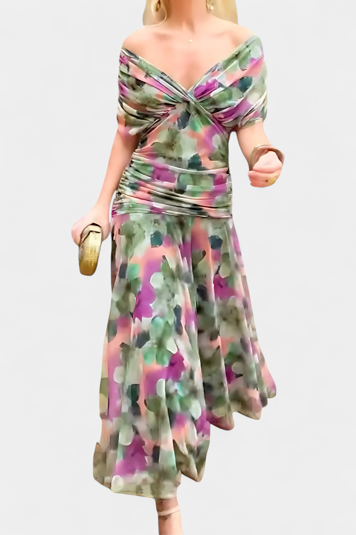 Camille™ | Elegant Wrap Midi Dress