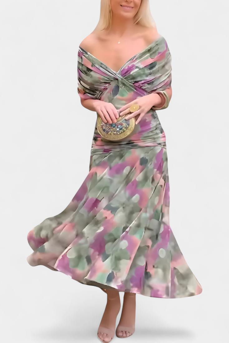 Camille™ | Elegant Wrap Midi Dress