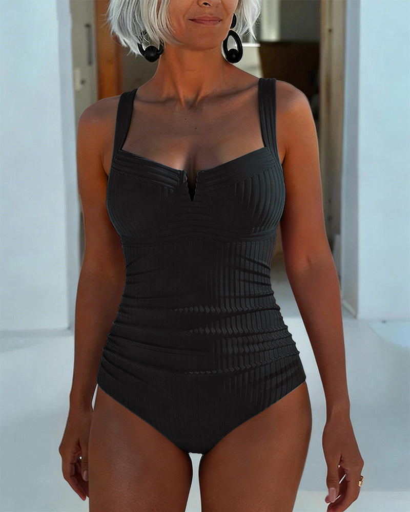 Madison™ | Square Neck Spaghetti Strap One-Piece Swimsuit