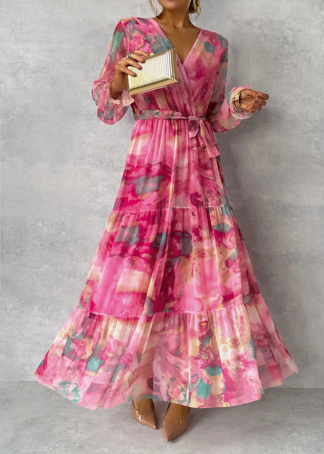 Giulia™ | Elegant Floral Wrap Dress