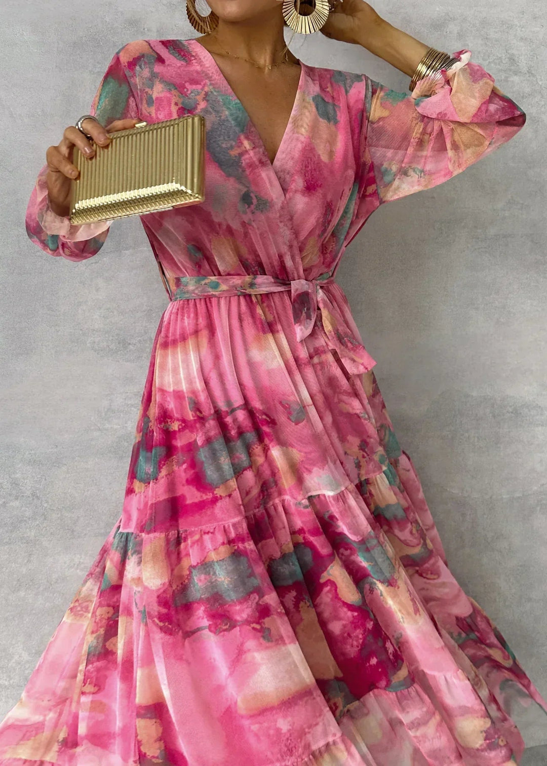 Giulia™ | Elegant Floral Wrap Dress