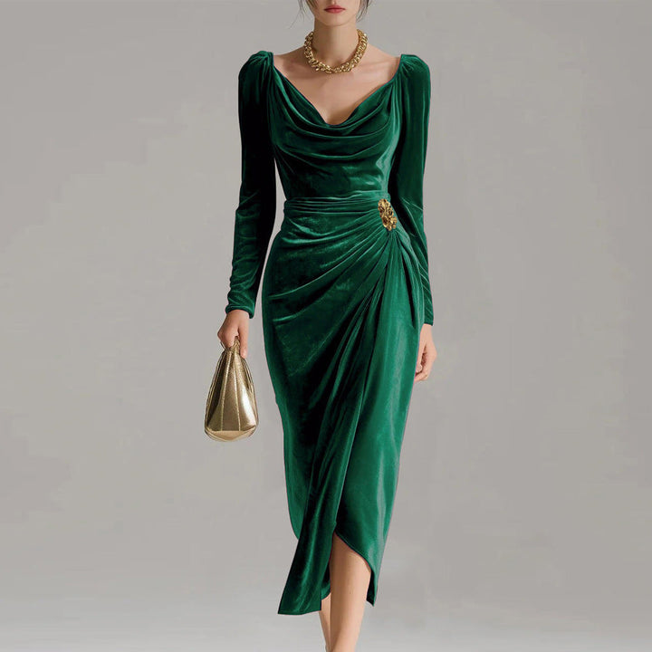 Sylvana Velvet Midi Dress