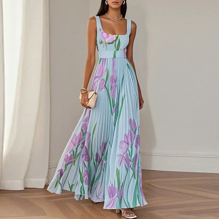 Giulia™ | Elegant Floral A-Line Maxi Dress