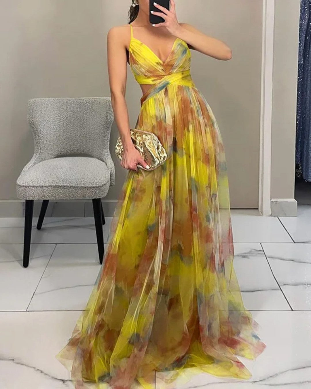 La Fiora™ | Elegant Floral Maxi Dress