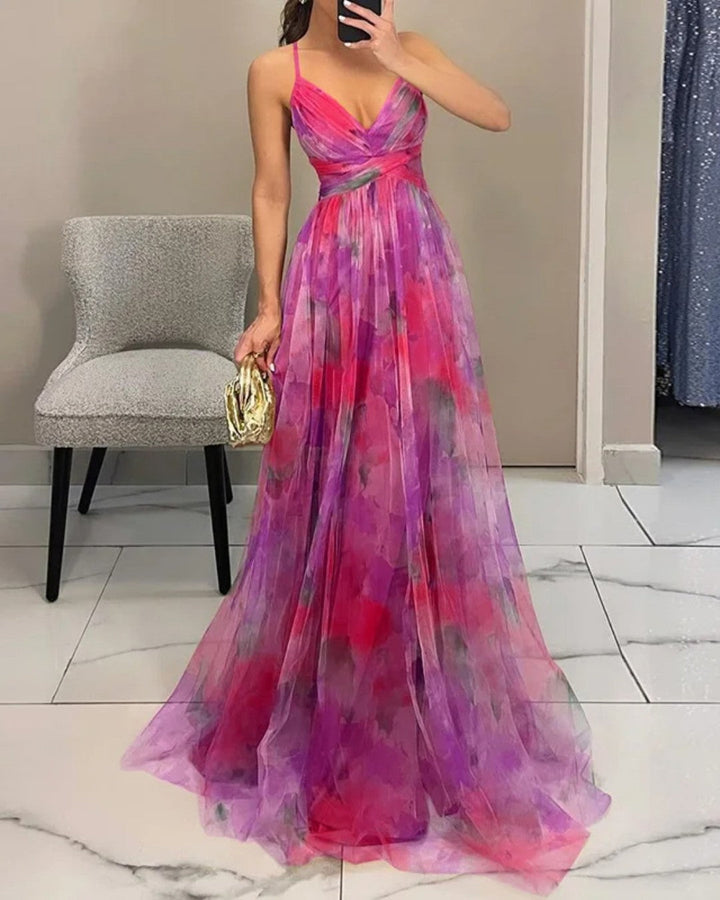 La Fiora™ | Elegant Floral Maxi Dress
