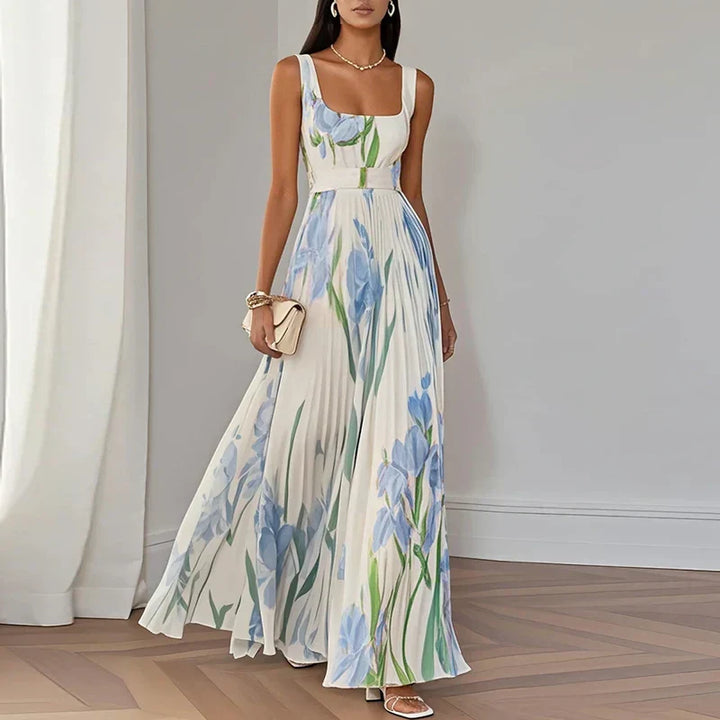 Giulia™ | Elegant Floral A-Line Maxi Dress