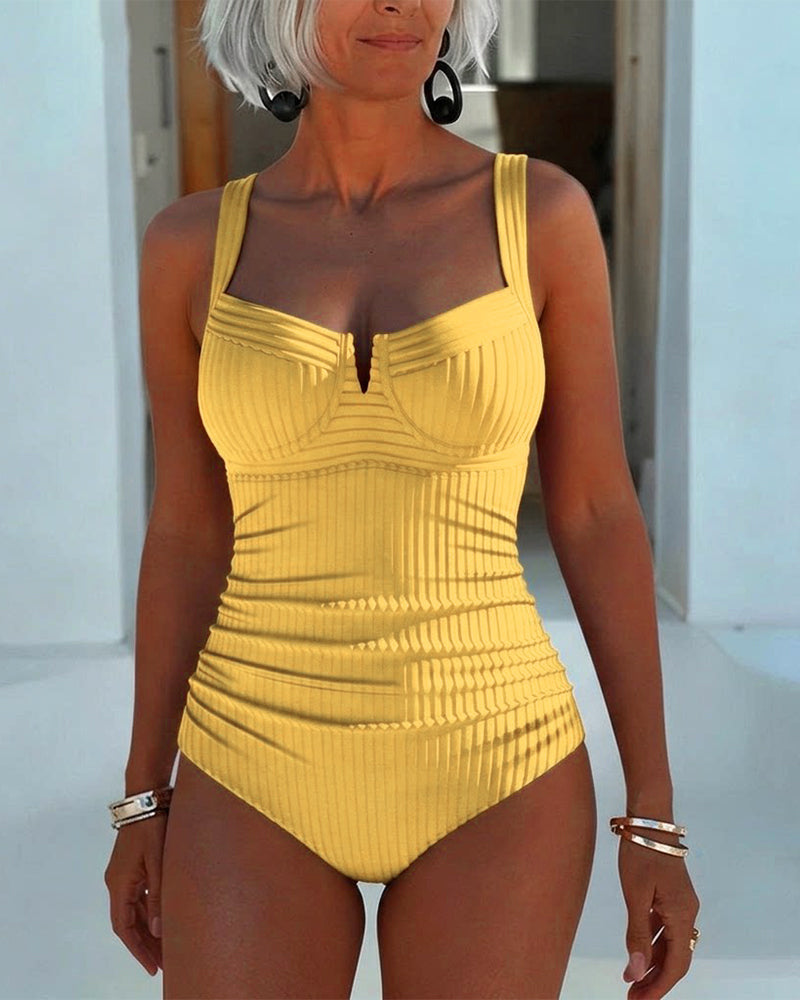 Madison™ | Square Neck Spaghetti Strap One-Piece Swimsuit