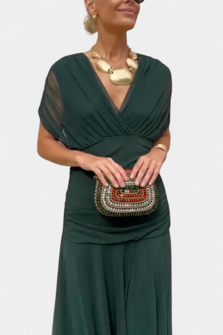 Camille™ | Elegant Wrap Midi Dress