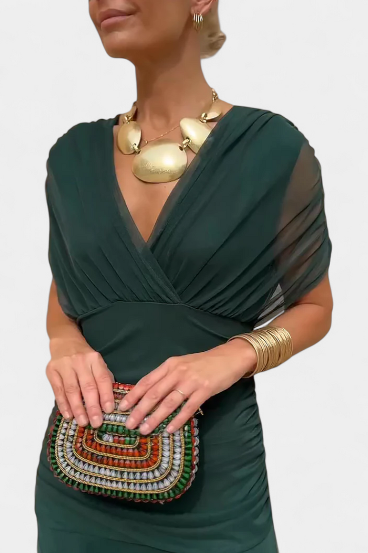 Camille™ | Elegant Wrap Midi Dress