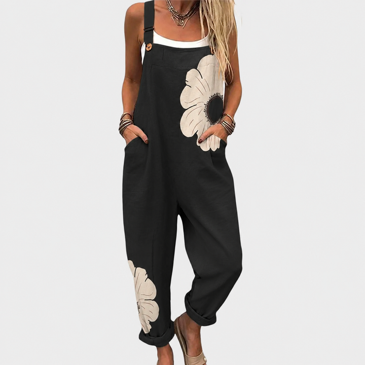 Comfortable Printed Overalls